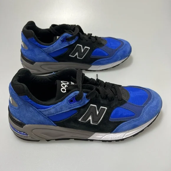 New Balance 990v2 Royal Blue Black Size 8 Men’s Blue Black Sneakers M990PL2